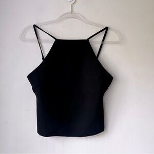 Princess Polly Arianwen Black Cropped Tank Top 6